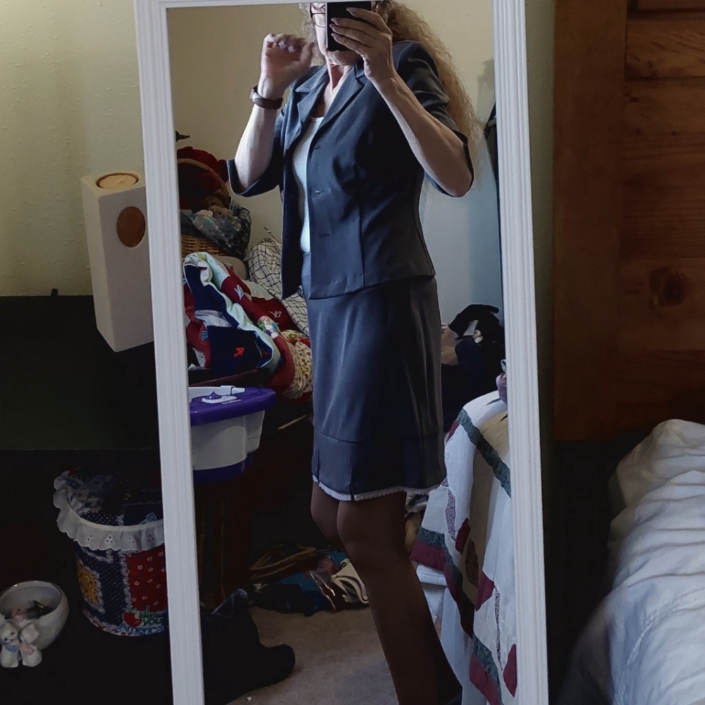 2pc jacket and skirt